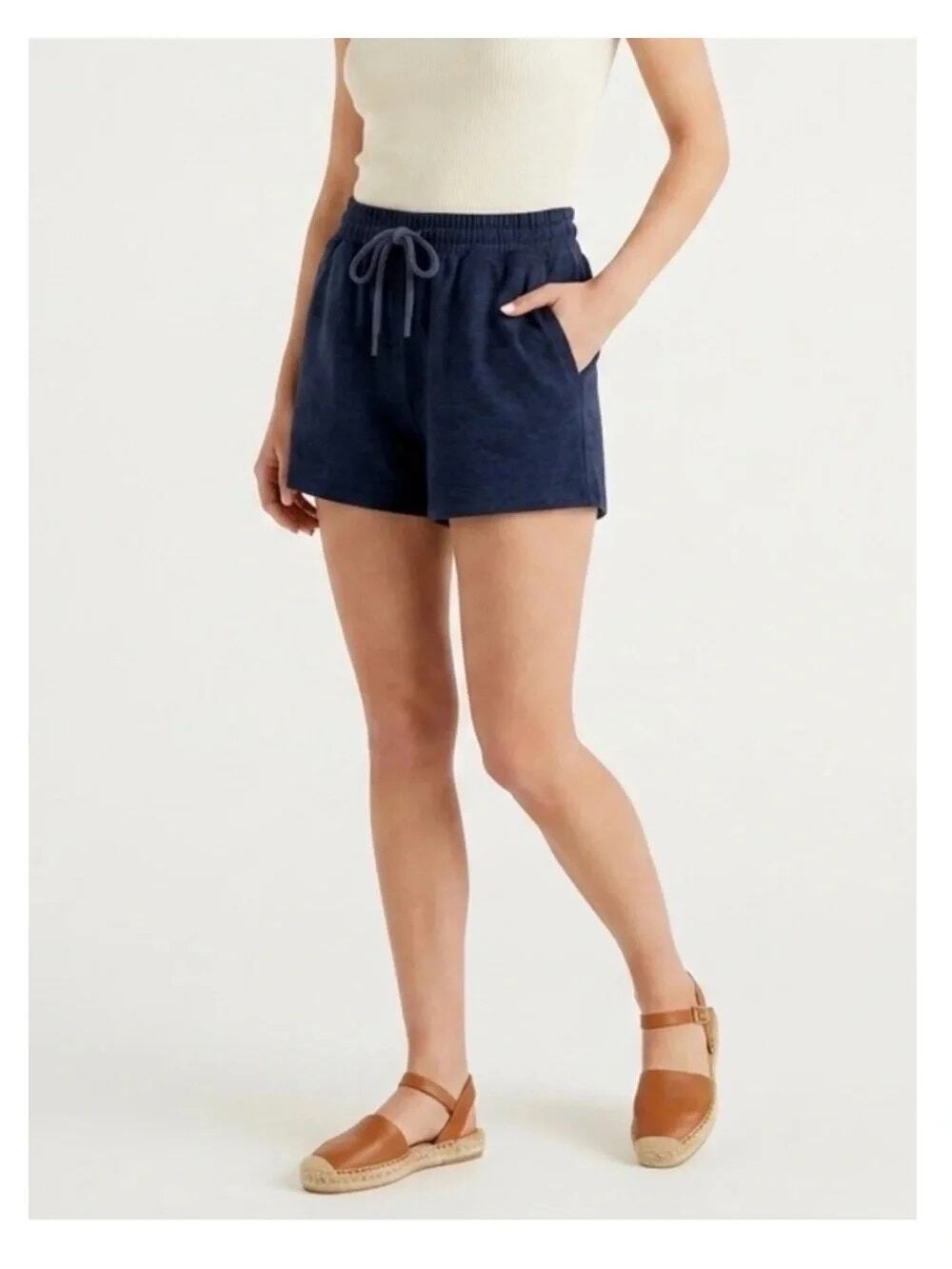Beyond Yoga Spacedye Worked Up Everyday Short Nocturnal Navy Blue Size Small